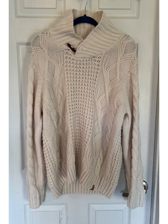 Weatherproof Other - Weatherproof Cream Cable Knit Fishman Sweater Classic Holiday Winter Ski Medium